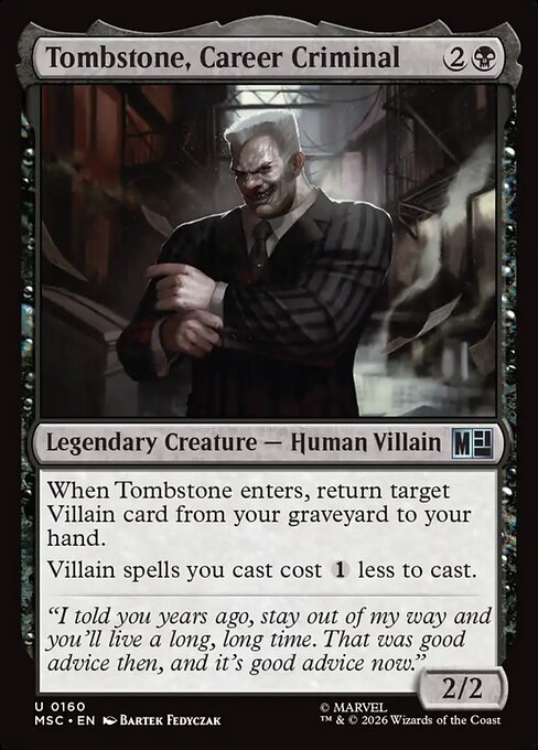 Tombstone, Career Criminal