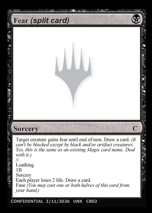 Fear (split card) // Loathing